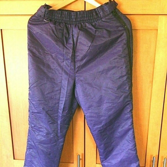 Women's Ski Pants Winter Snow Size 12 Lined Insulated Stretch Mobius Purple Zip - Picture 5 of 16